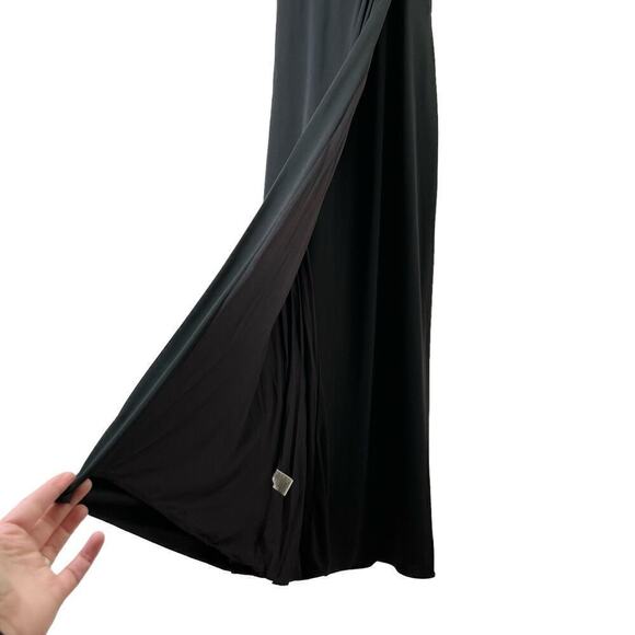 Halston Heritage Cheer Contrast Gown Sleeveless Formal Dress in Black, Size 4 - Picture 13 of 16